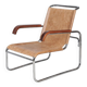 Fauteuil Bauhaus tchèque en chrome attribué à M. Breuer pour Thonet, années 1920.