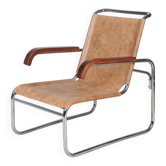 Czech Bauhaus Armchair in Chrome attributed to M. Breuer for Thonet, 1920s
