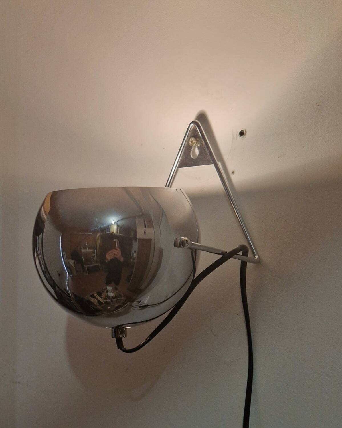 Vintage adjustable lamp - Space Age - Chrome metal - 1980s