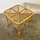 Vintage Italian bamboo square coffee table, 1960s.