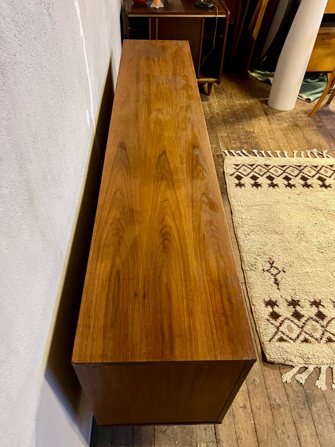 Vintage sideboard with metal legs