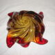 Coupe en verre Murano de 1960 or et rouge