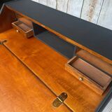 Wooden and black secretary desk