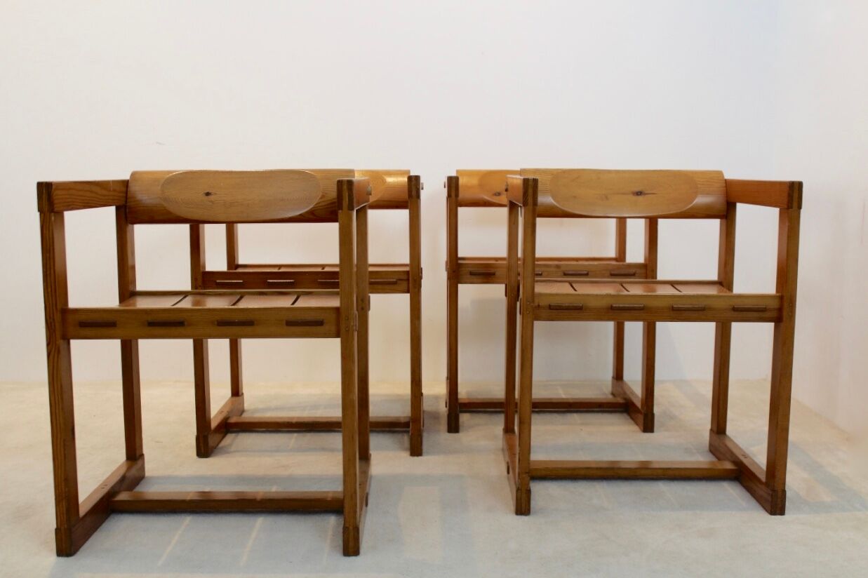 Set of 2  Edvin Helseth Pinewood with armchairs dining chair, Trybo Norway