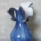 Gold and blue design vase Torcheux