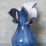 Gold and blue design vase Torcheux