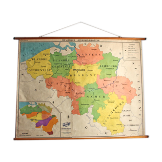 Old map of geography "Administrative Belgium"