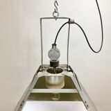Silver industrial ceiling lamp, 1970s