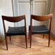 Paire de chaises scandinaves simili cuir noir