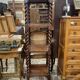 Antique Twisted Walnut Shelf on Wheels, 1890s