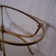 Italian coffee table oval ram feet - 60s