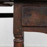Antique English oak side/dining/gateleg table from the 18th century