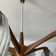 Scandinavian teak chandelier from the 60s and 70s