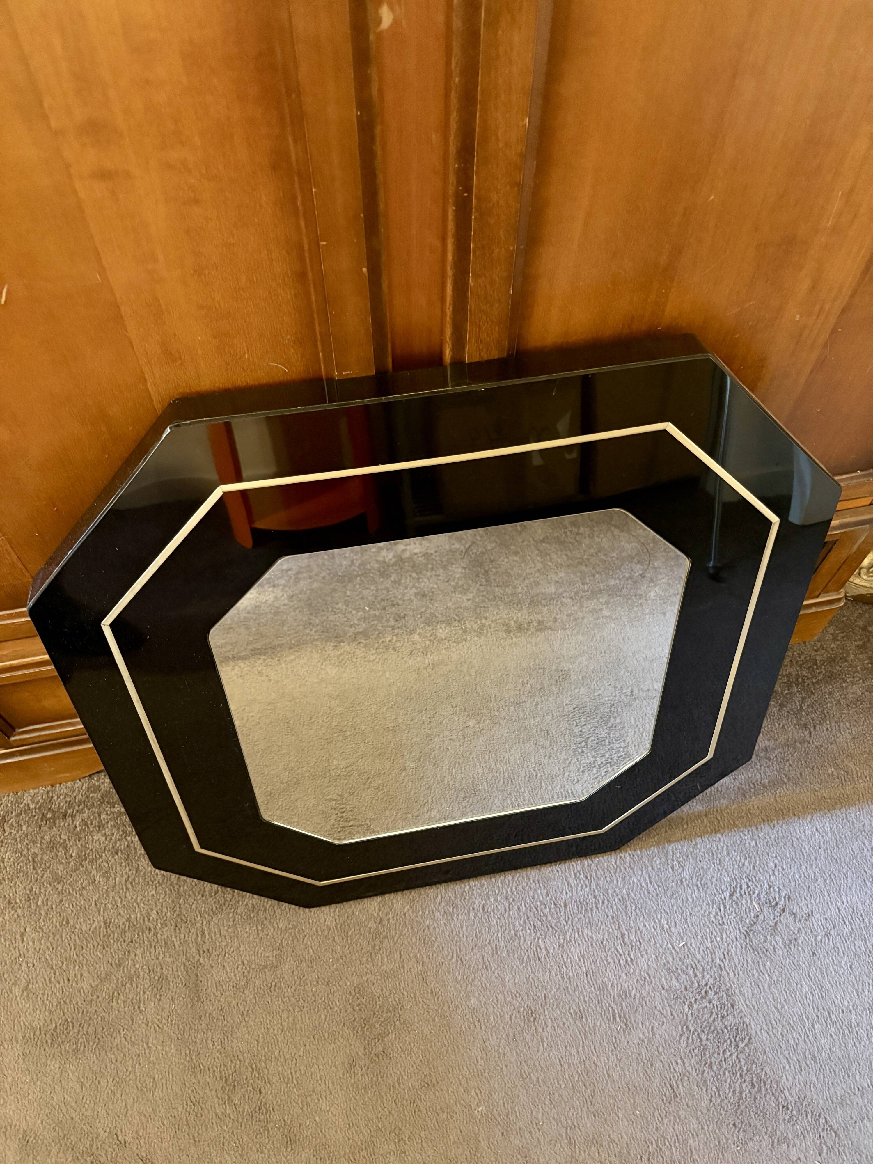 Octagonal mirror Eric Maville 1970s