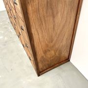 Craftsman's cabinet with 24 drawers in solid pine, 1950s.