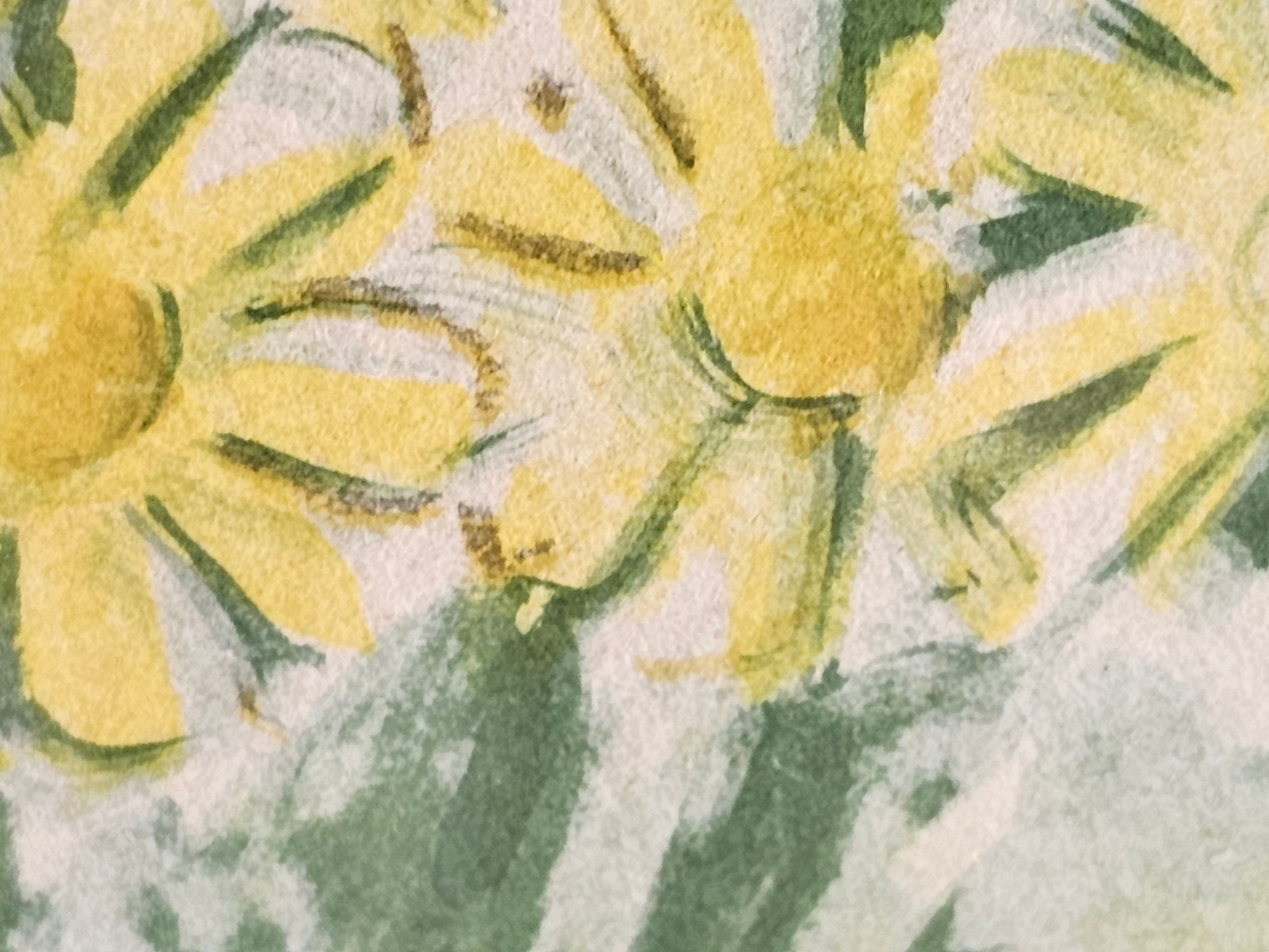 Tableau test in colours Still life with wildflowers - Lucien Gibert