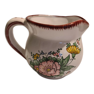 Angoulême Art Earthenware Pitcher Le Renoleau Floral decor