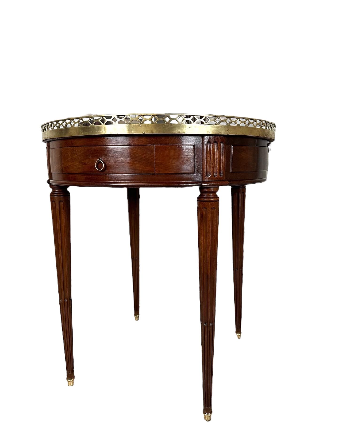 Louis XVI style mahogany hot water bottle table