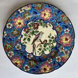 Plate in Longwy enamels