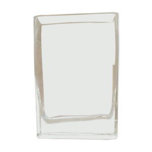 Vase en verre rectangulaire