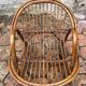 Vintage rattan children's armchair
