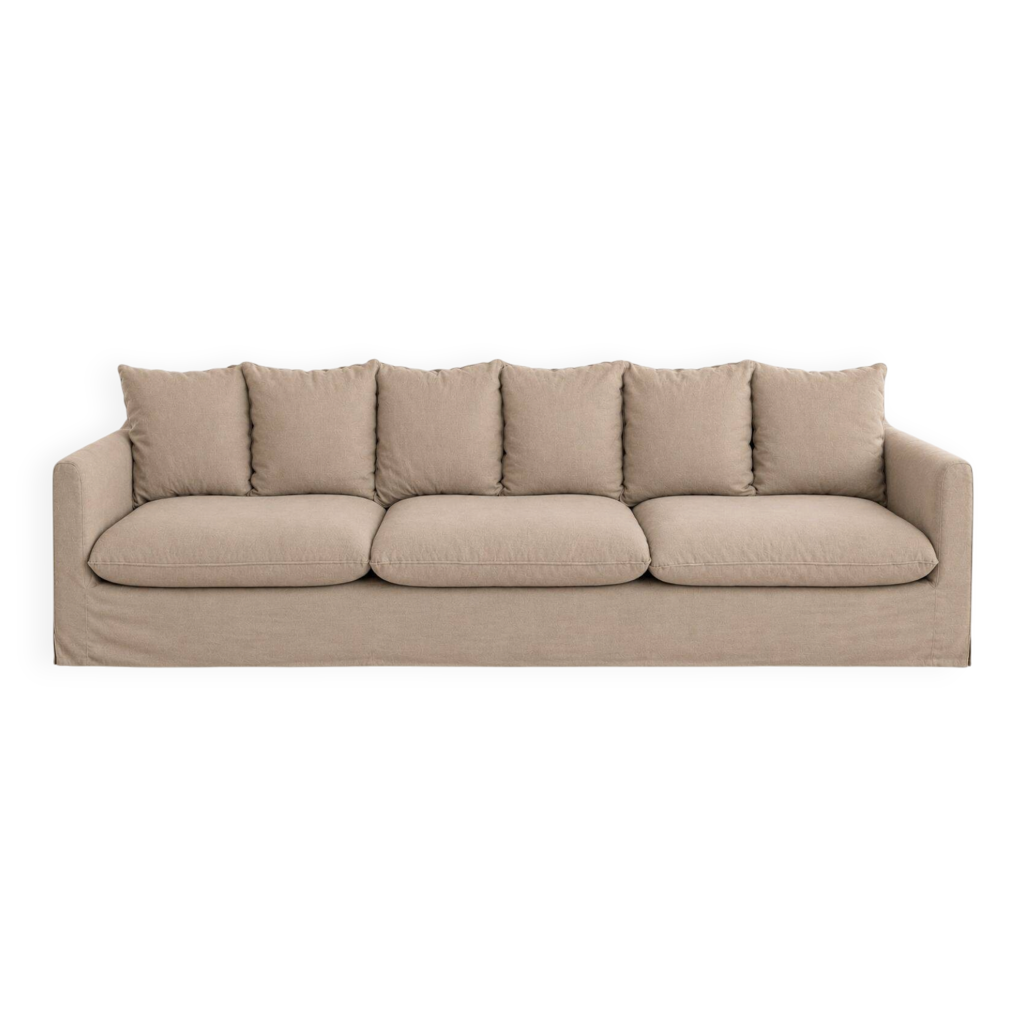 Large natural linen sofa — unique piece