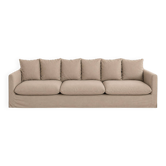 Large natural linen sofa — unique piece
