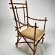 Vintage Italian Armchairs and Coffee Table in Bamboo and Brass by Paolo Traversi, 1970s, Set of 3