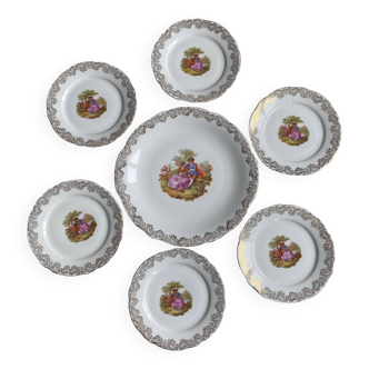 Service assiettes en Porcelaine fine Fragonard