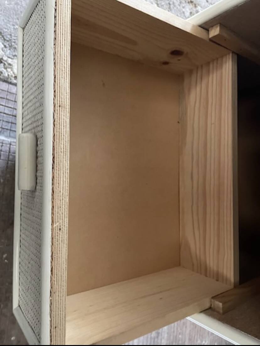 Vintage wicker chest of drawers