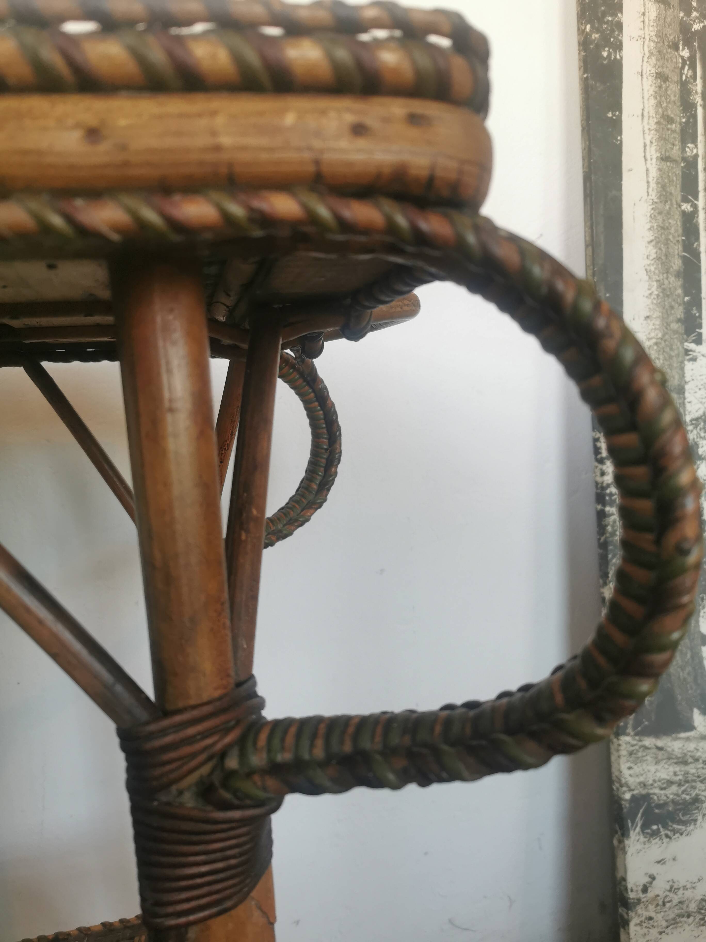 Perret and Vibert rattan serving trolley