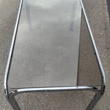 Space age coffee table in smoked glass