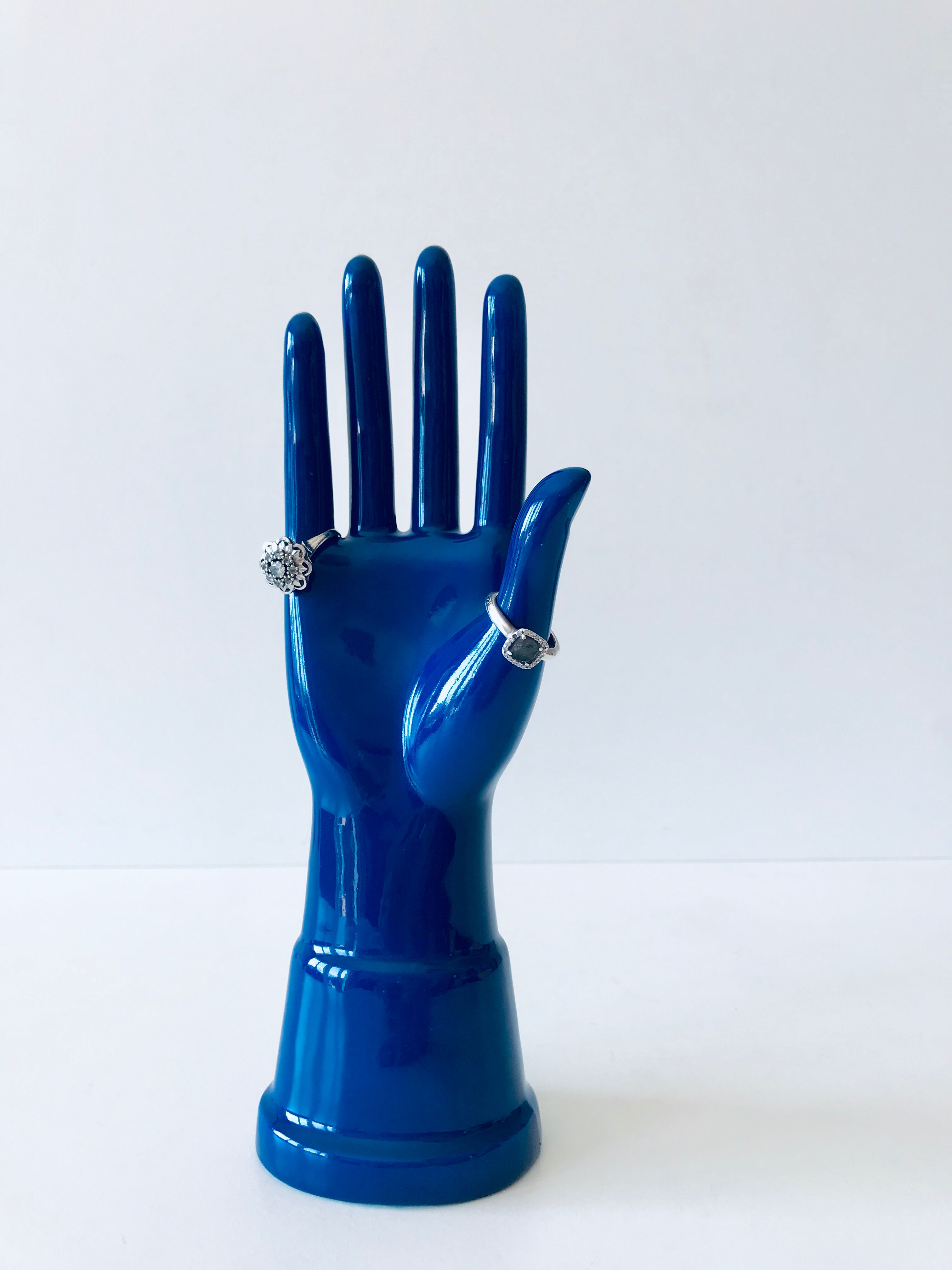 Ceramic blue hand