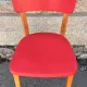 Set of 6 relooked Thonet chairs — vitamin red retro vintage style