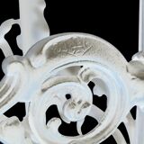 Victorian cast iron hall stand in white