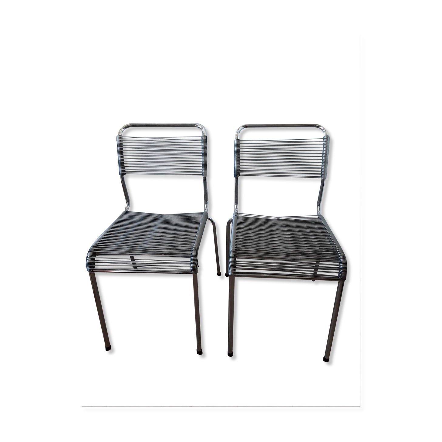 Chaises scoubidou vintages