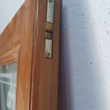 Double glass door in blond oak
