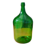 Superb antique green glass demijohn.