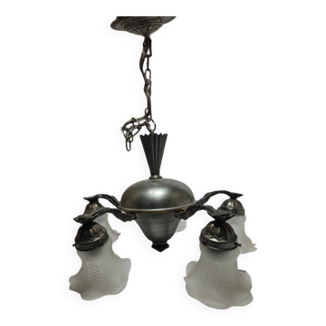 Vintage Art Nouveau chandelier, Poland, 1970s