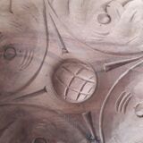 Turned and carved wooden decoration 24 cm