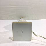 Crystal and bronze lamp base with square foot