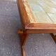 Brutalist kitchen/dining table in solid pine & ceramic (112x67 cm) 1