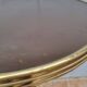 Vintage cast iron and brass "standing" bistro table, 109 cm
