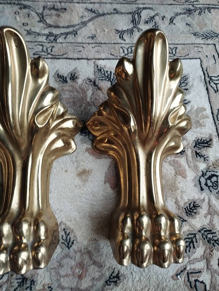 Set of 4 solid bronze furniture legs – new