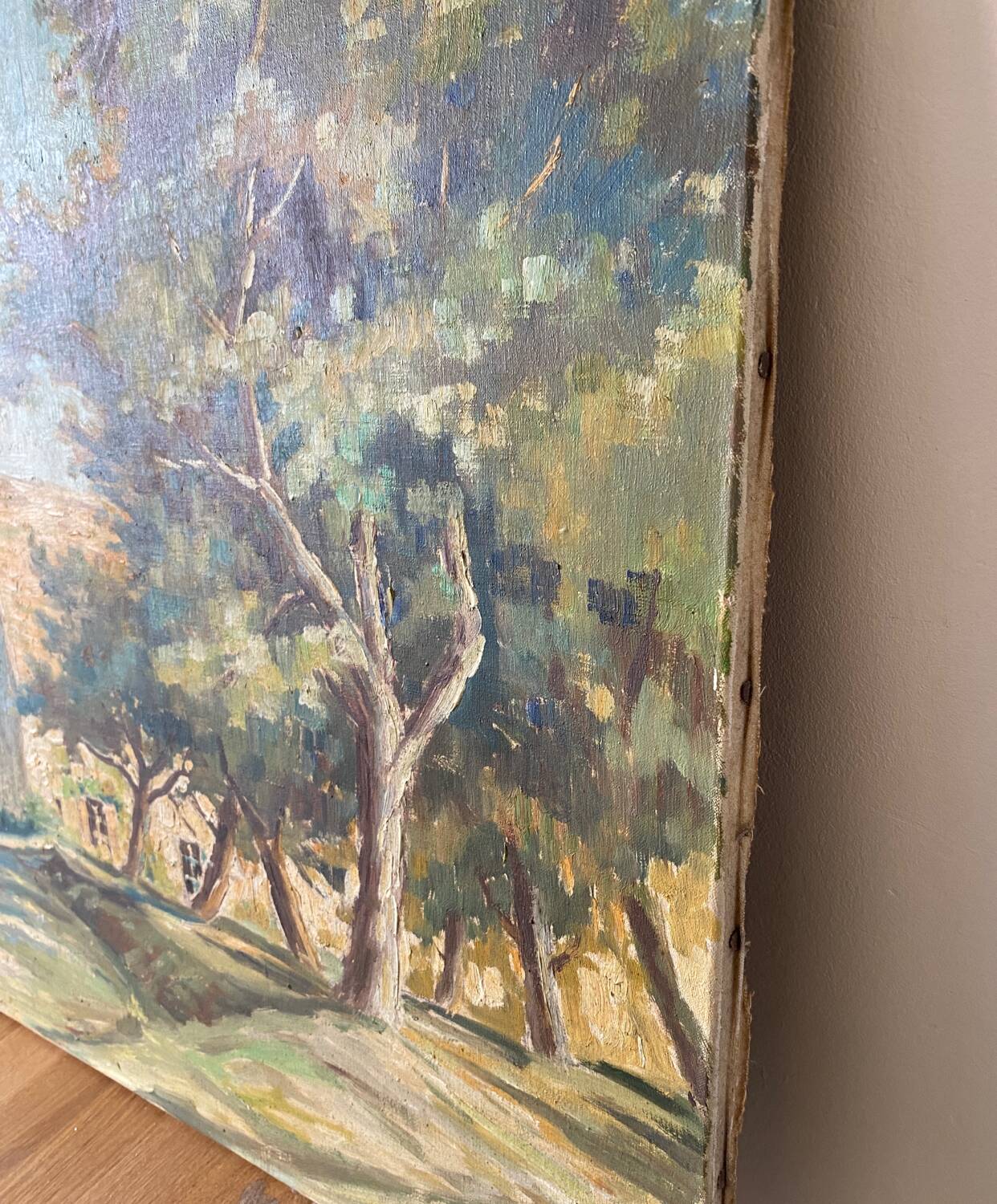 Oil on canvas mountain path