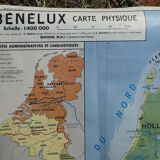 School map "Benelux" Belgium, Nederland and Luxembourg