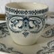 2 tasses terre de fer Saint Amand et Hamage modèle Guirlande vert