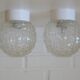 Pair of wall lamps / set of ceiling lights / mid-century flush mount lighting / vintage sconce lamps
