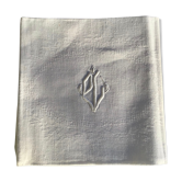 Set de 6 serviettes PL carrées coton damassé