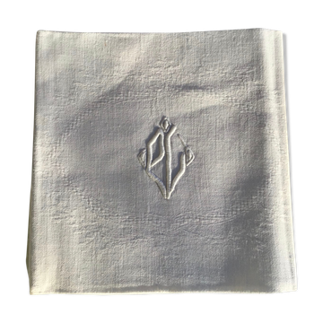 Set of 6 square damask cotton napkins